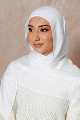 Snow White – Modal Hijab Set with Matching Under Cap
