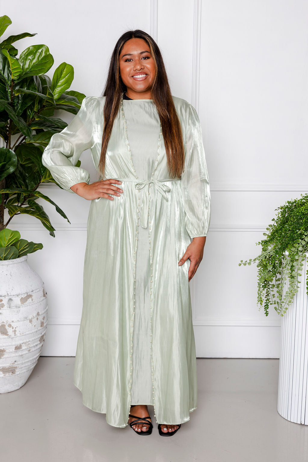 Aaliyah Abaya Set - Green