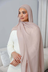 Pale Pink – Modal Hijab Set with Matching Under Cap