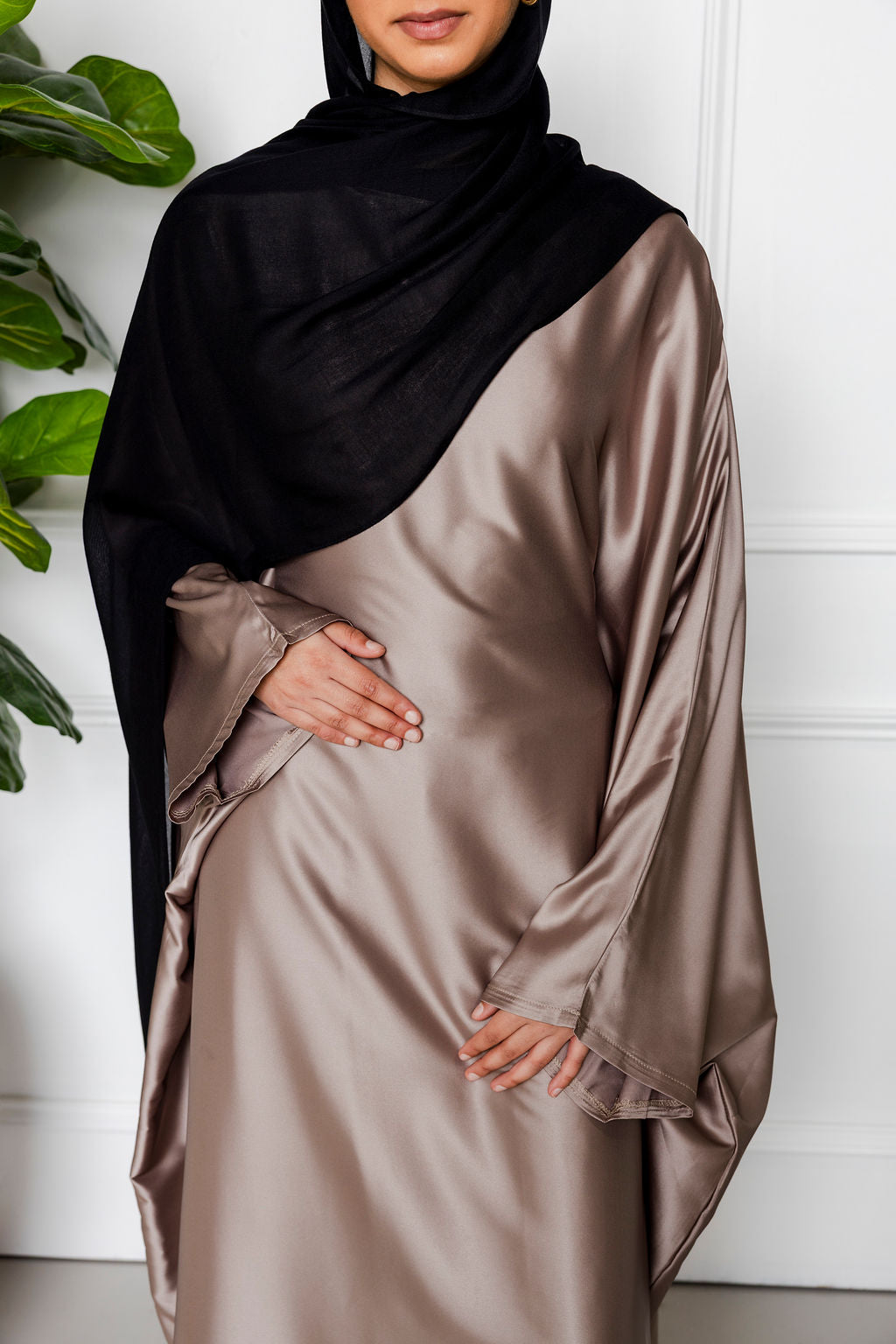 Butterfly Abaya - Brown