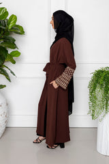 keffiyeh Abaya - Brown
