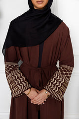 keffiyeh Abaya - Brown