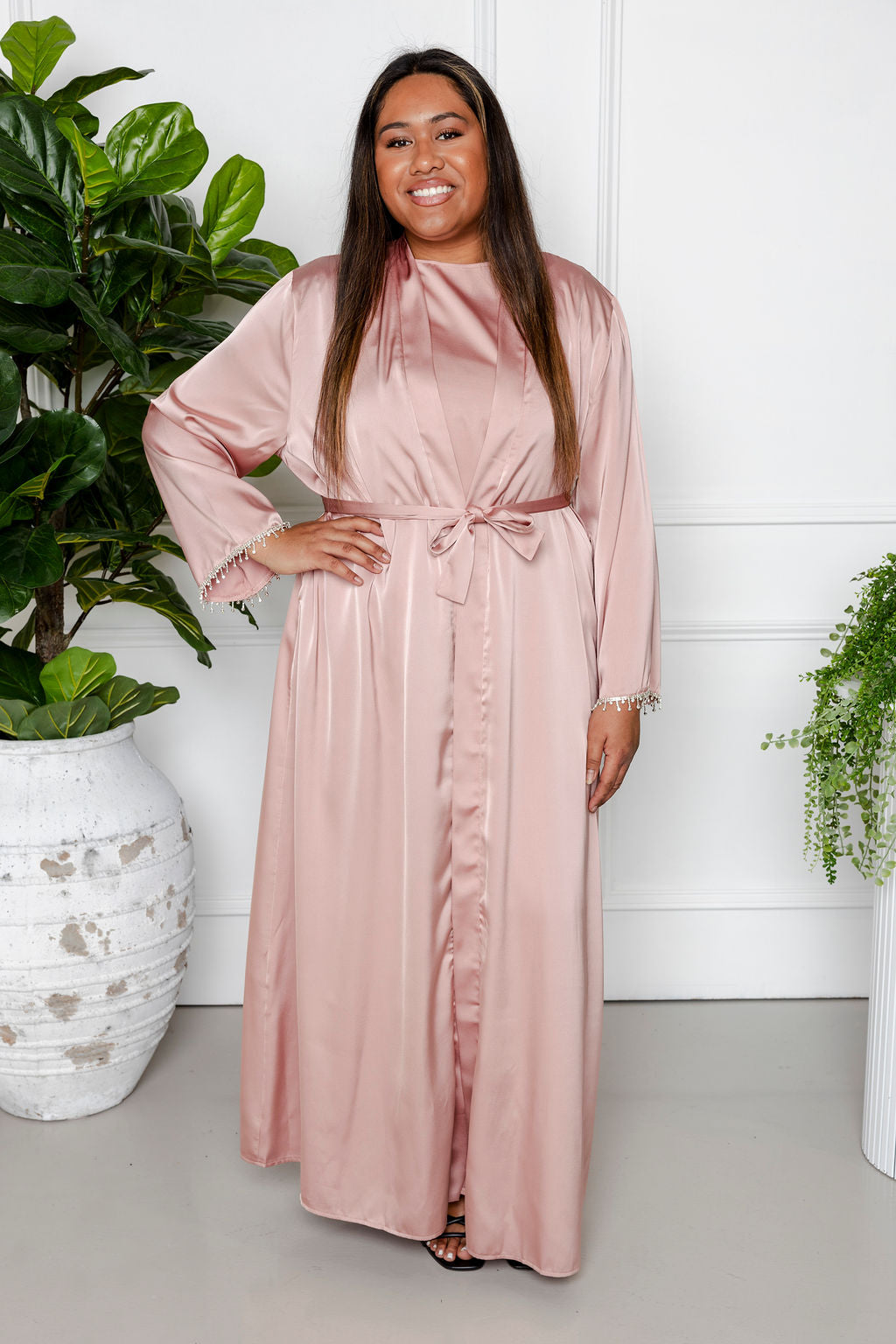 Medina Satin Abaya Set